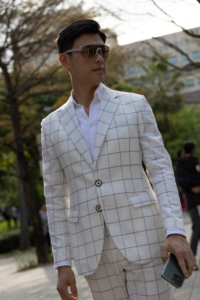 Mr. Ma & Suit米白格紋休閒西裝